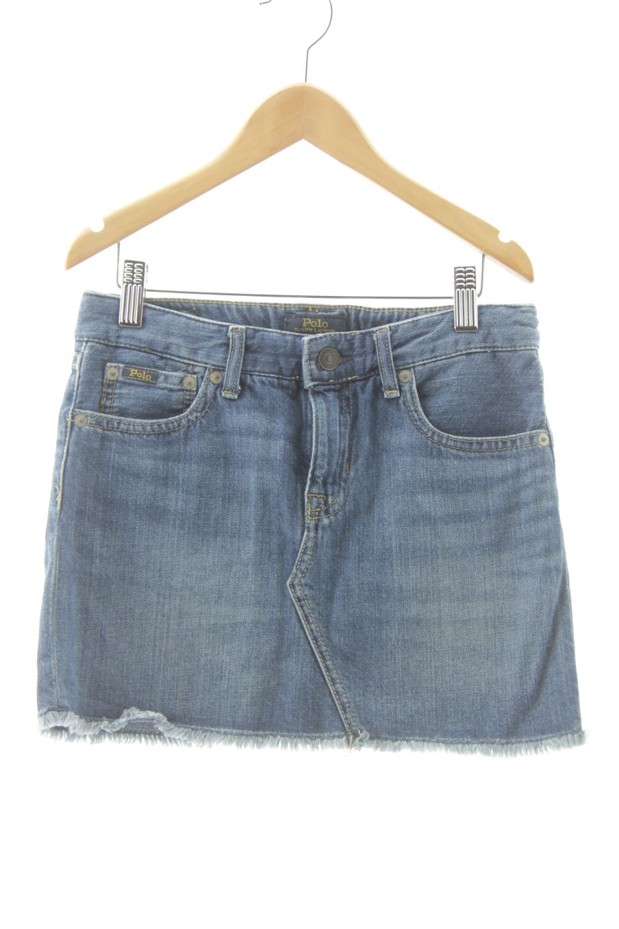 Falda de Polo Ralph Lauren de la talla 10 años de denim de segunda mano
