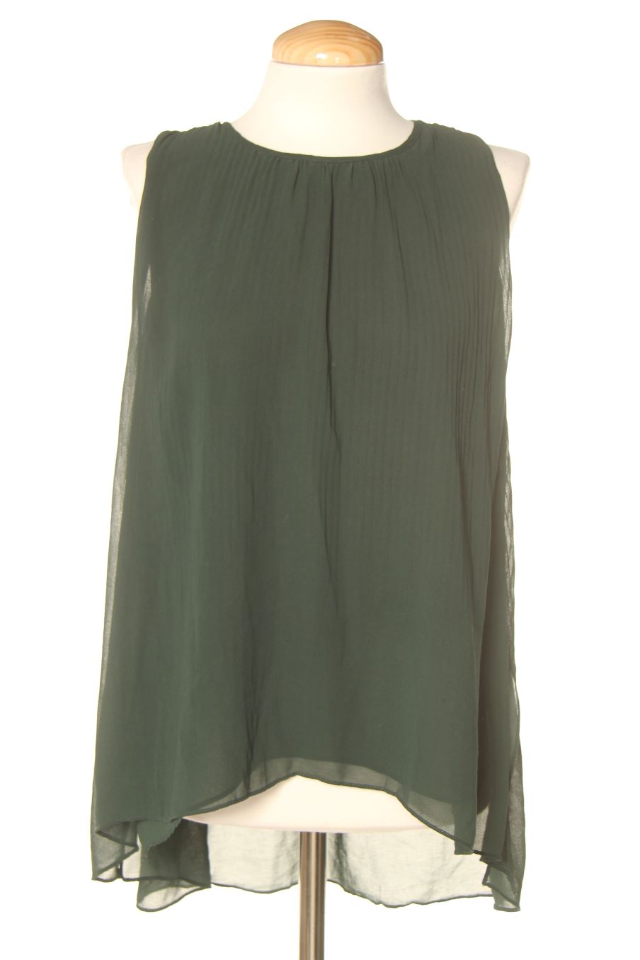 Blusa de manga corta de Zara de la talla XS, de color verde