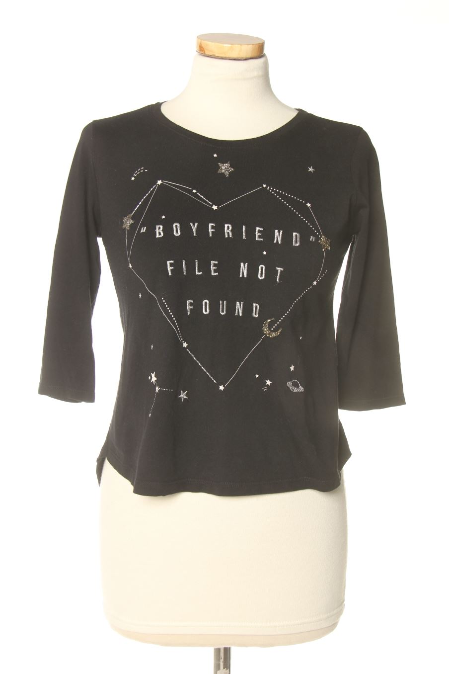 Maglietta de Bershka de la talla S, de color nero