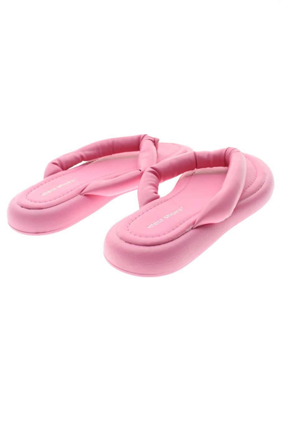 Sandalias planas de Ideal Shoes de la talla 38, de color rosa de