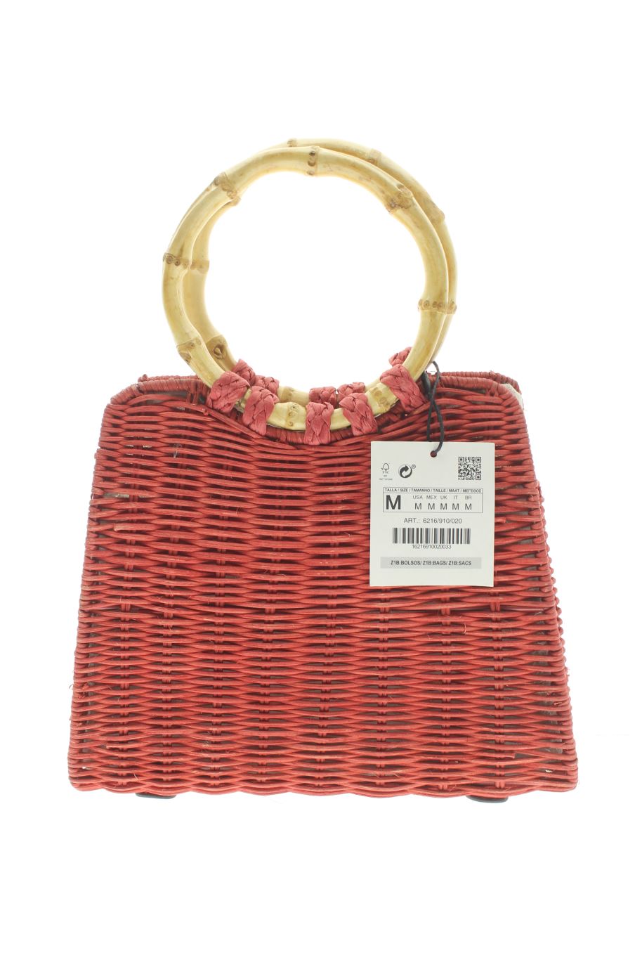 Bolso de Mano Rojo de Zara