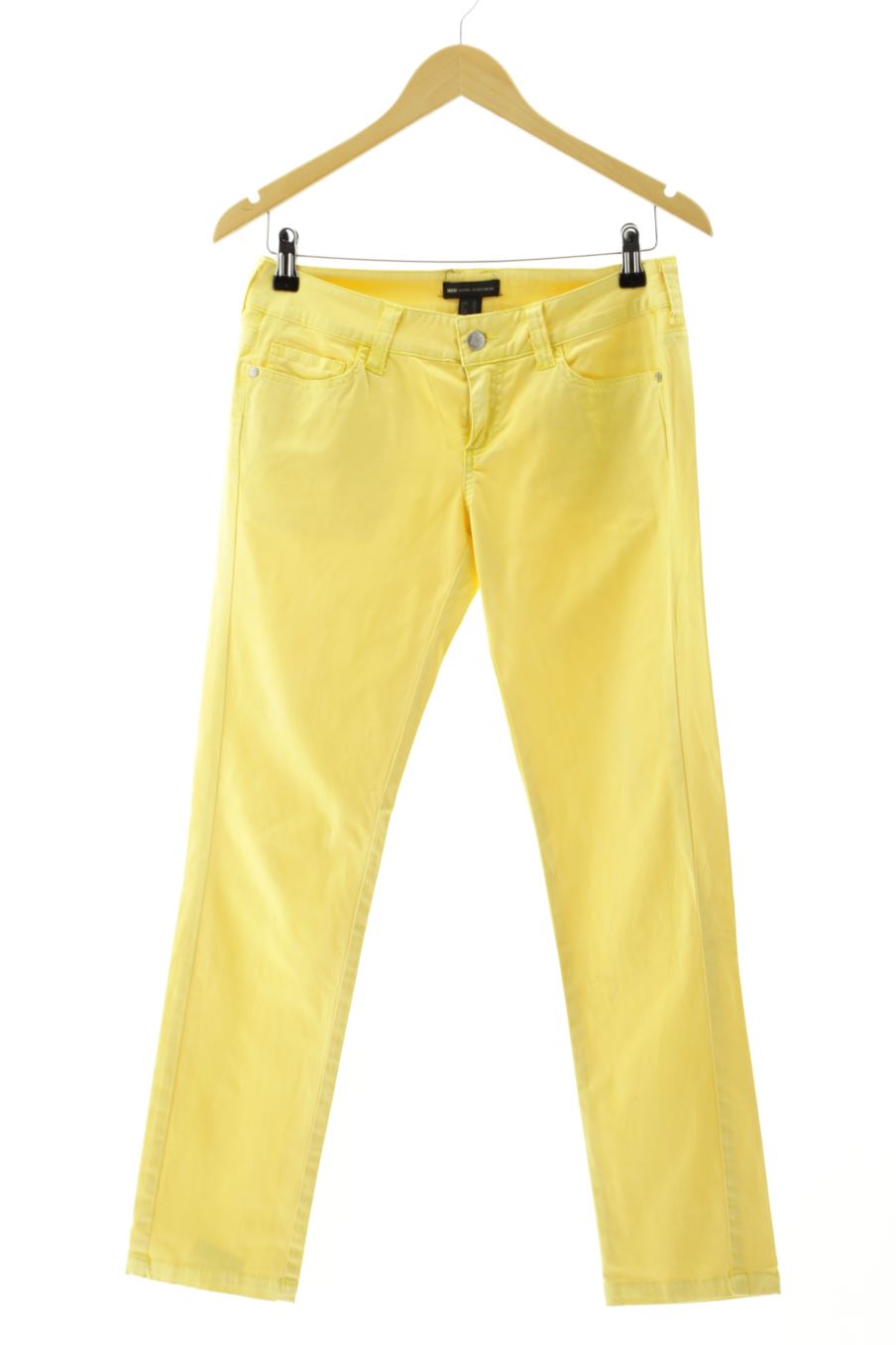 Vaquero de Mango de la talla 38, de color amarillo de ropa vaquera