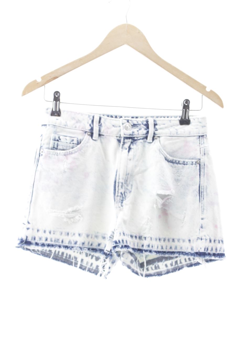 Shorts Pimkie de la taille 34, de couleur blanc de denim