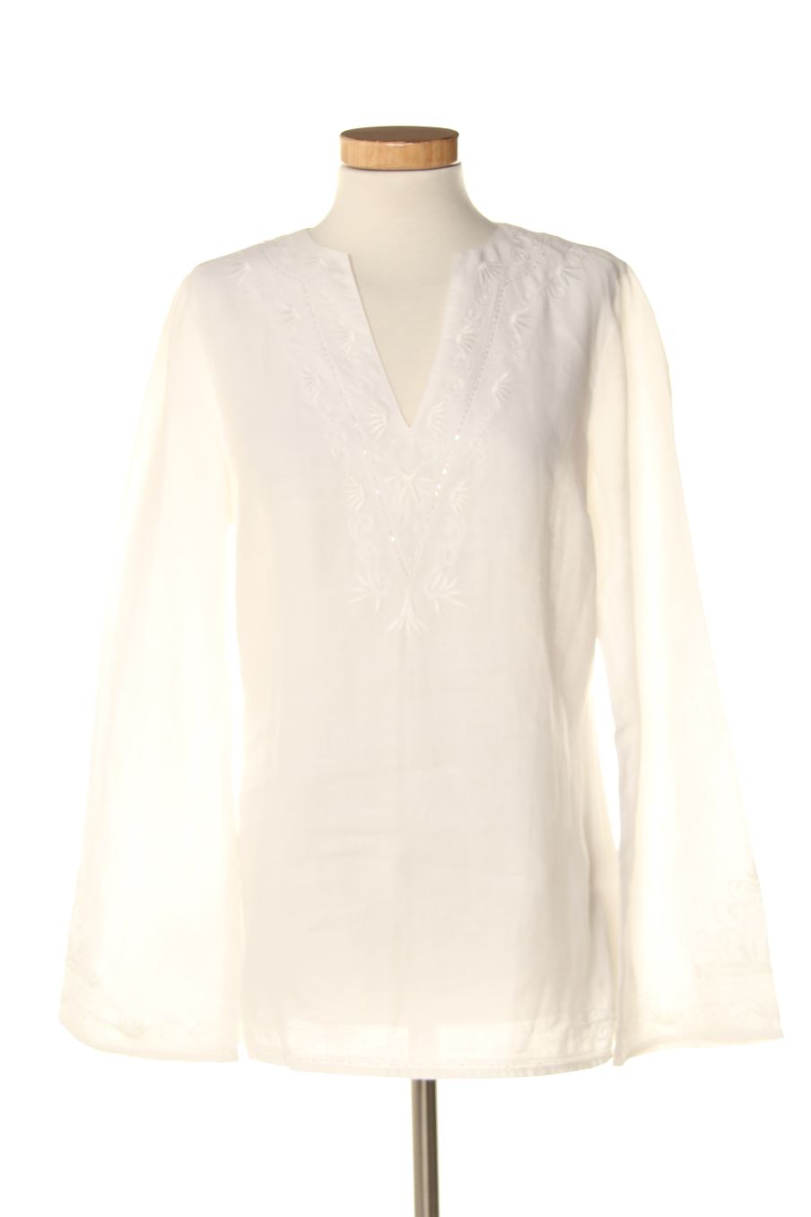 Blouse à manches longues Promod de la taille M, de couleur blanc