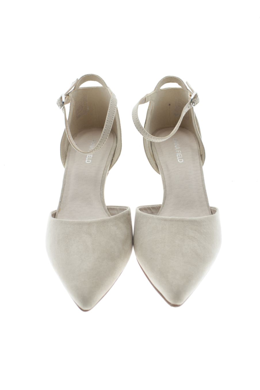 Sandalias tacon de ANNA FIELD de la talla 40, de color beige de