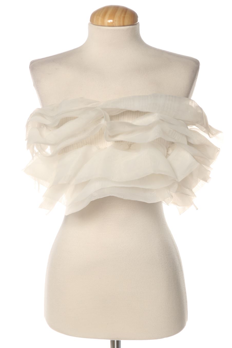 Aufwändiges Top von Zara Größe S, Farbe Weiss, für