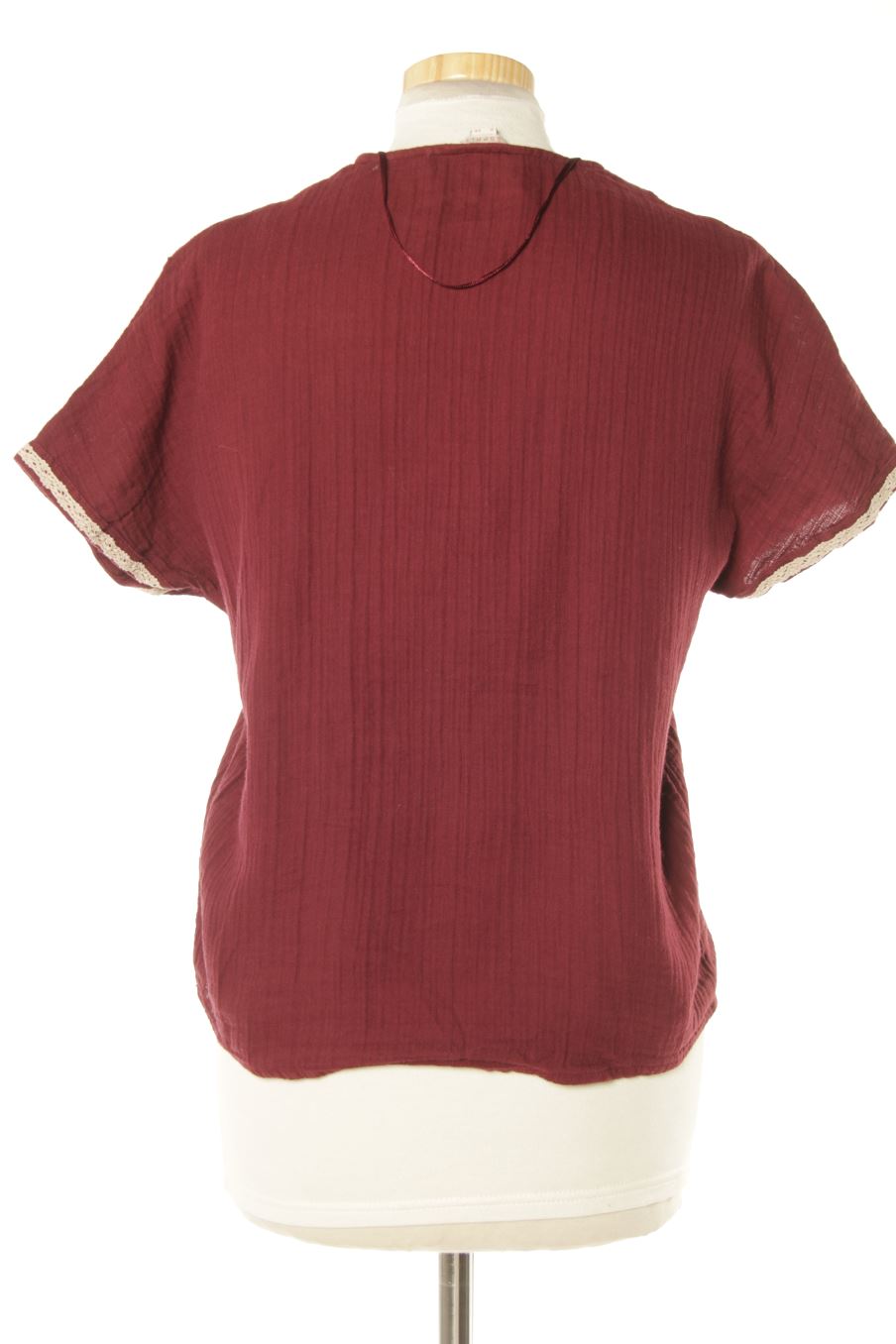 Blouse à manches courtes Esprit de la taille XS, de couleur bordeaux