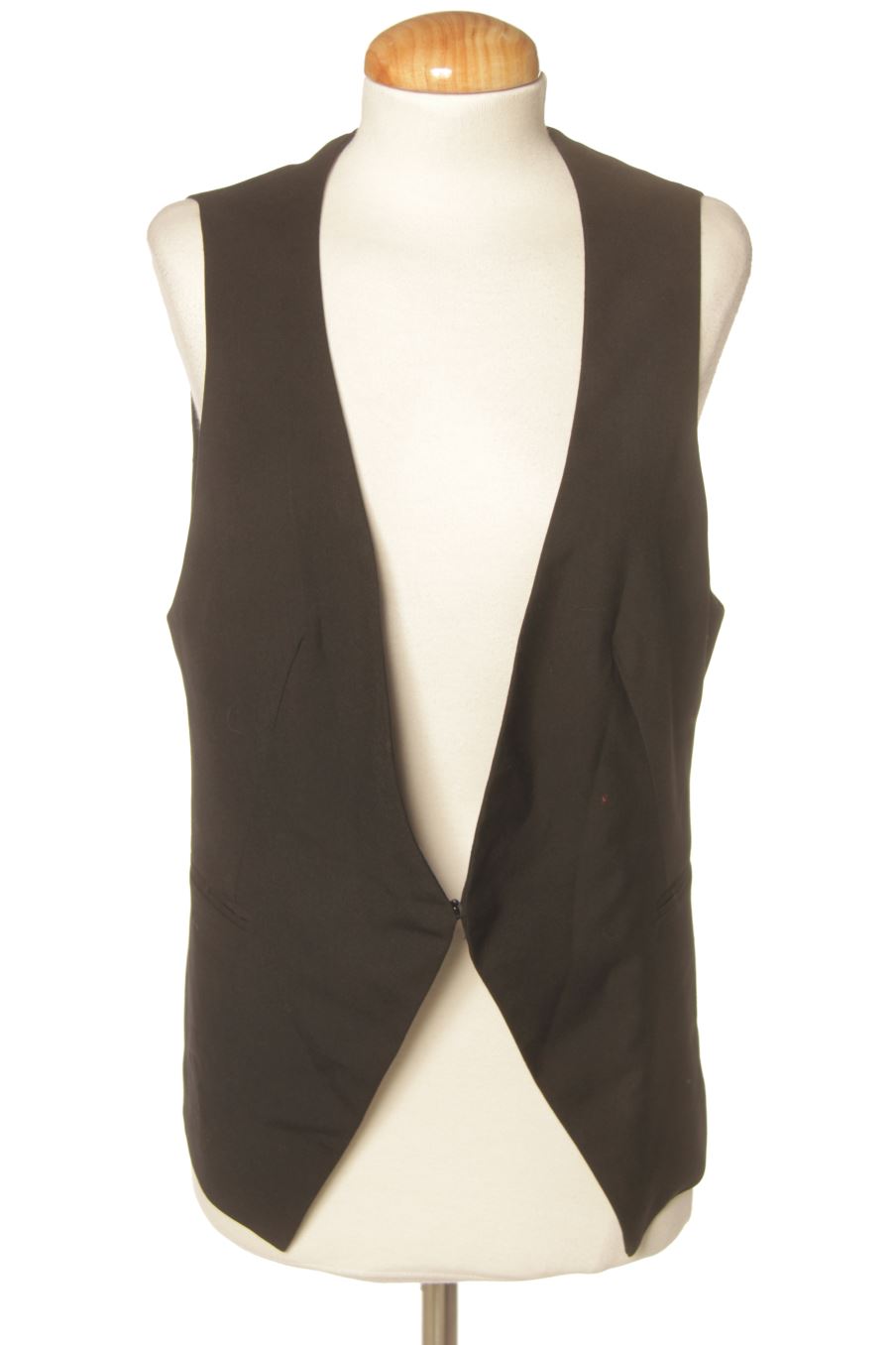 Chaleco de tela de Zara de la talla L, de color negro