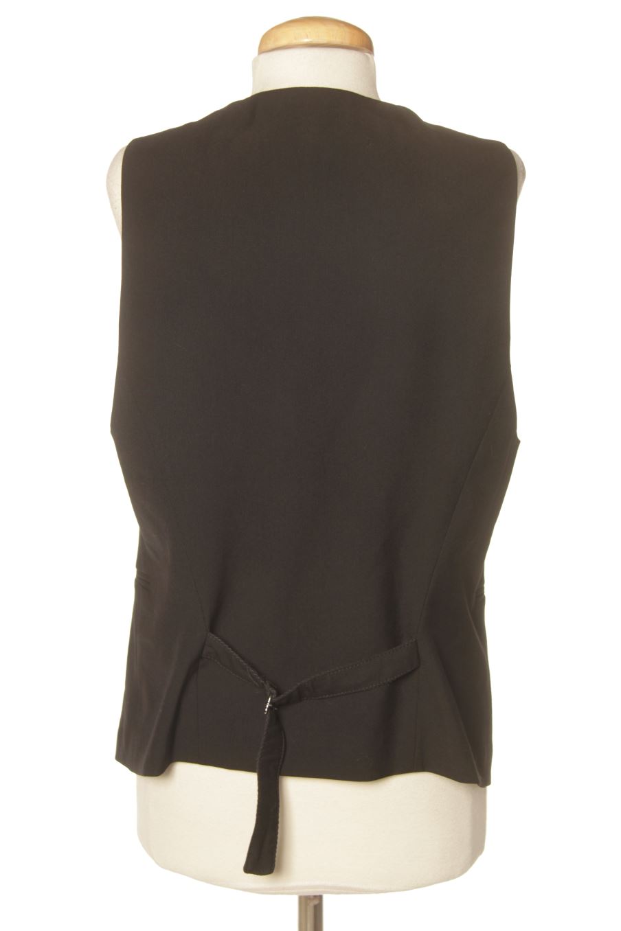 Chaleco de tela de Zara de la talla L, de color negro