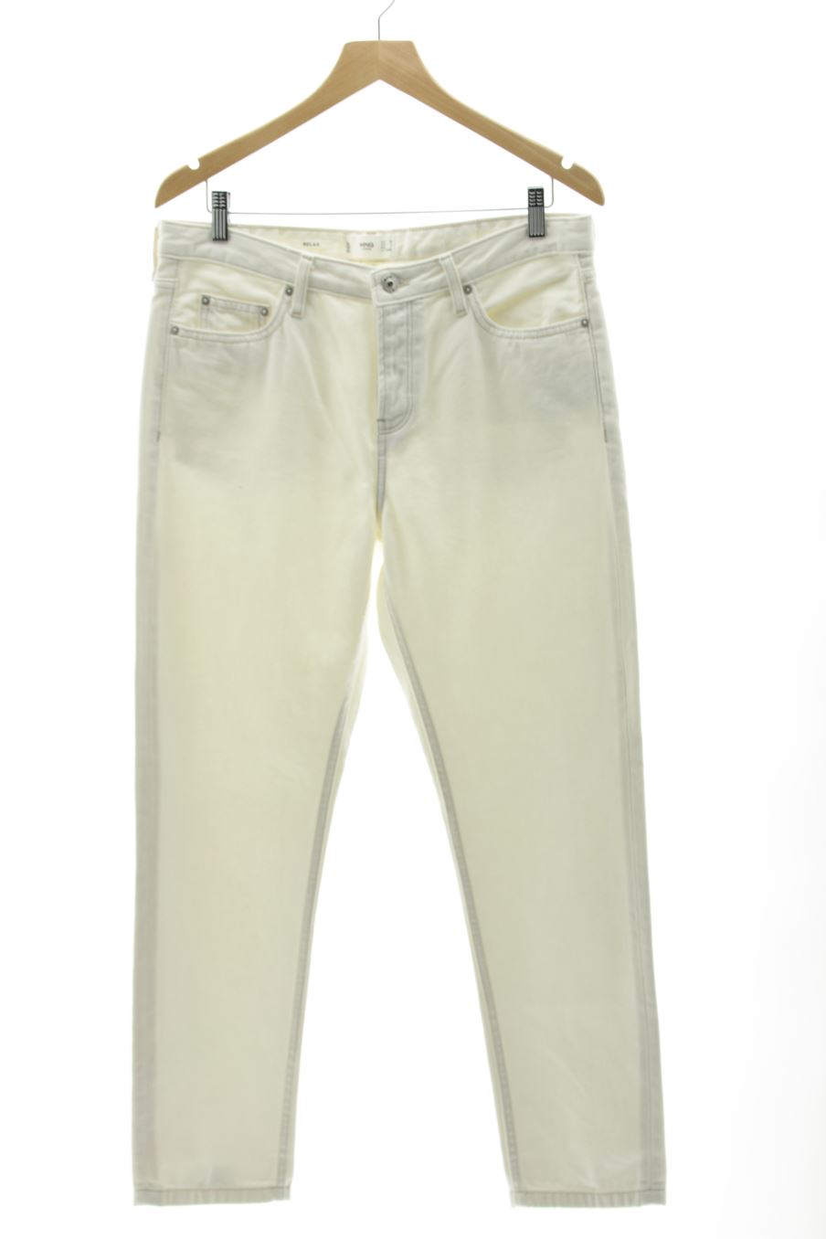 Jeans Mango de la taille 40, de couleur blanc de denim