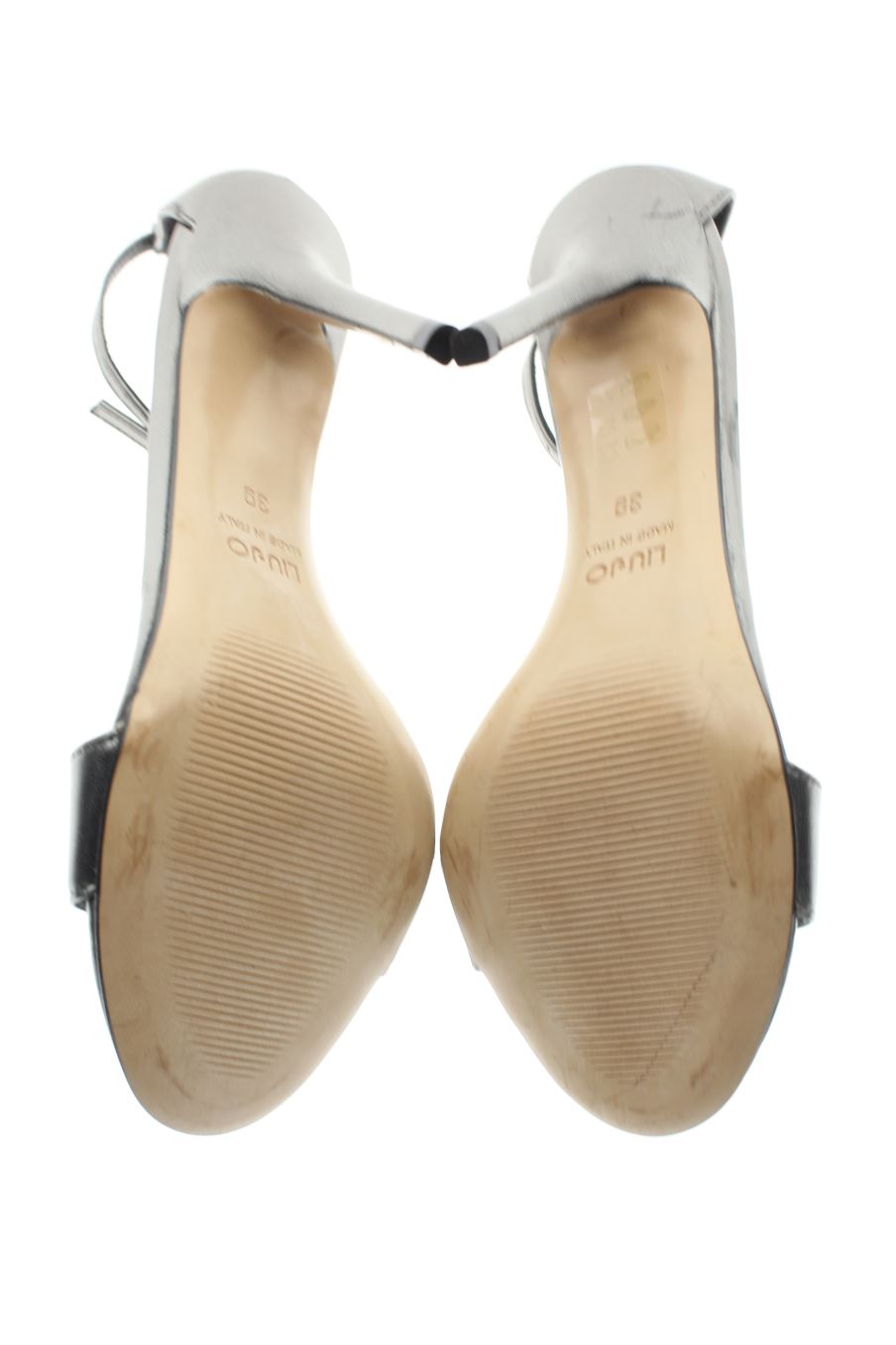 Sandalias tacon de Liu jo de la talla 39, de color gris de