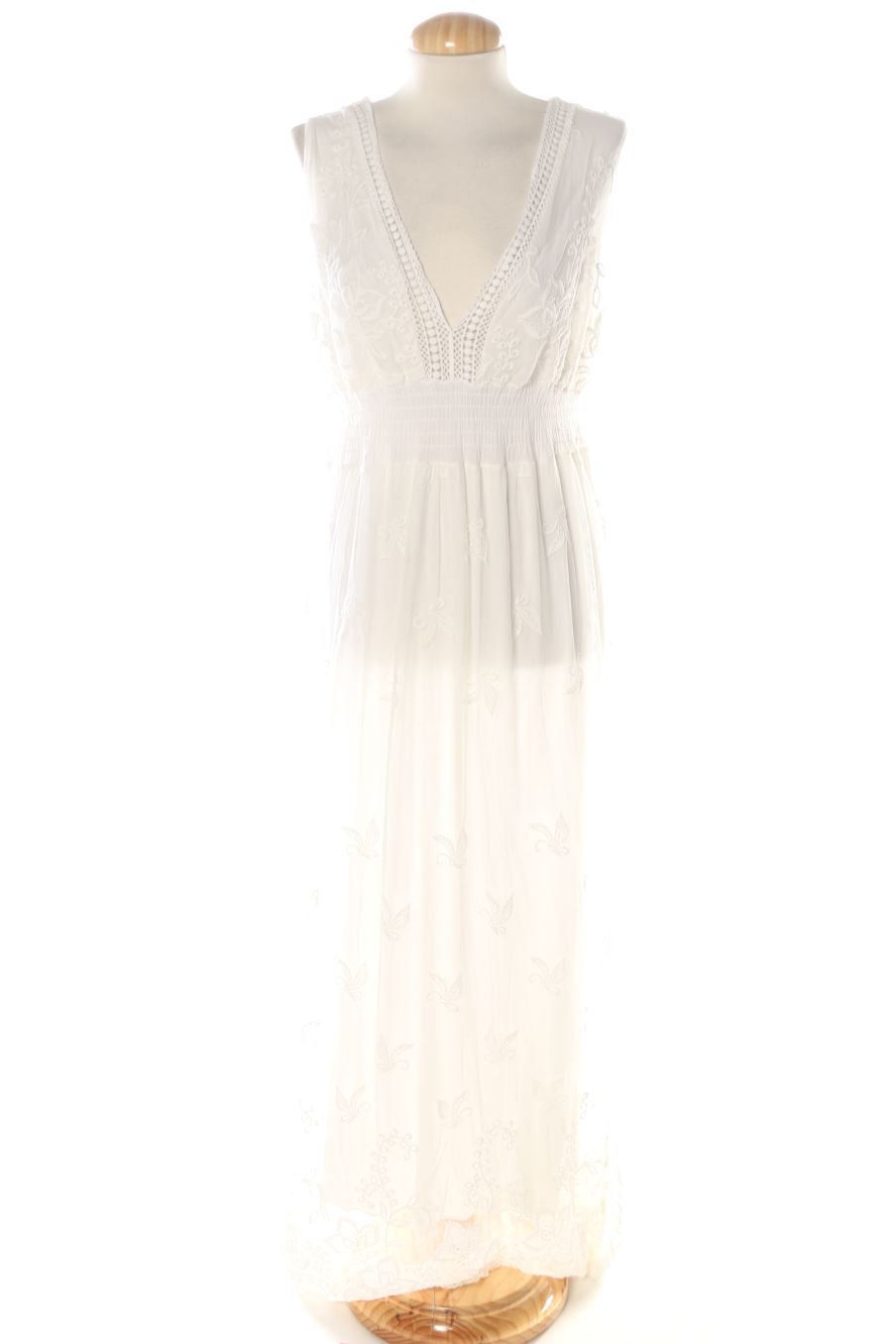 Vestido casual de Made in italy de la talla 38, de color blanco