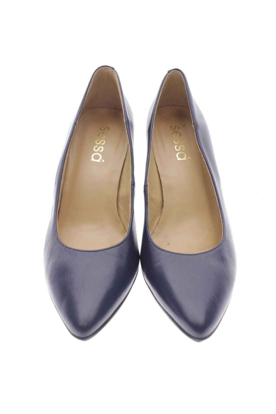 Zapatos de tacon de Sessa de la talla 37, de color azul marino de