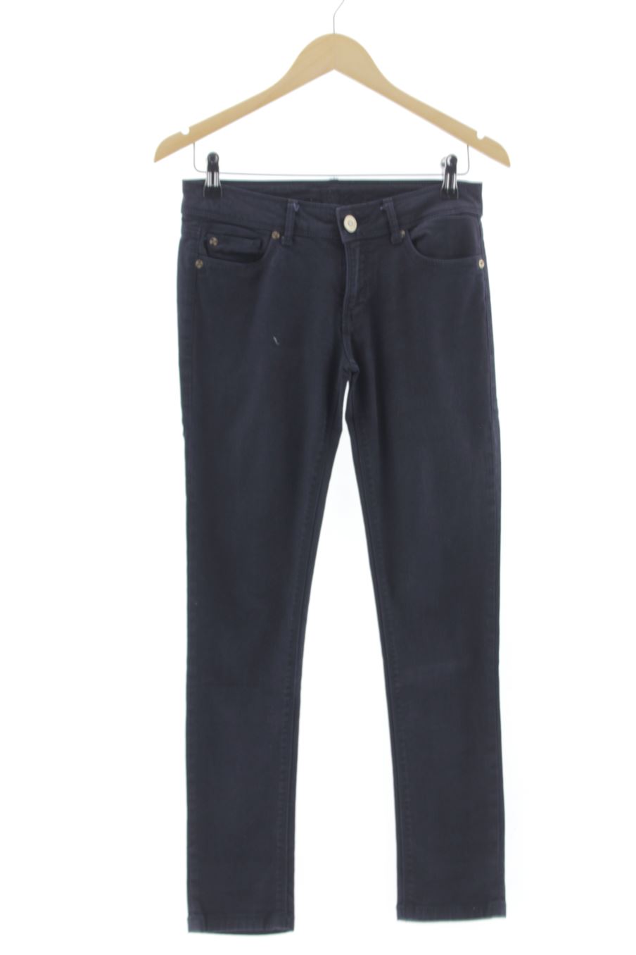 Vaquero de Zara de la talla 34, de color negro de ropa vaquera