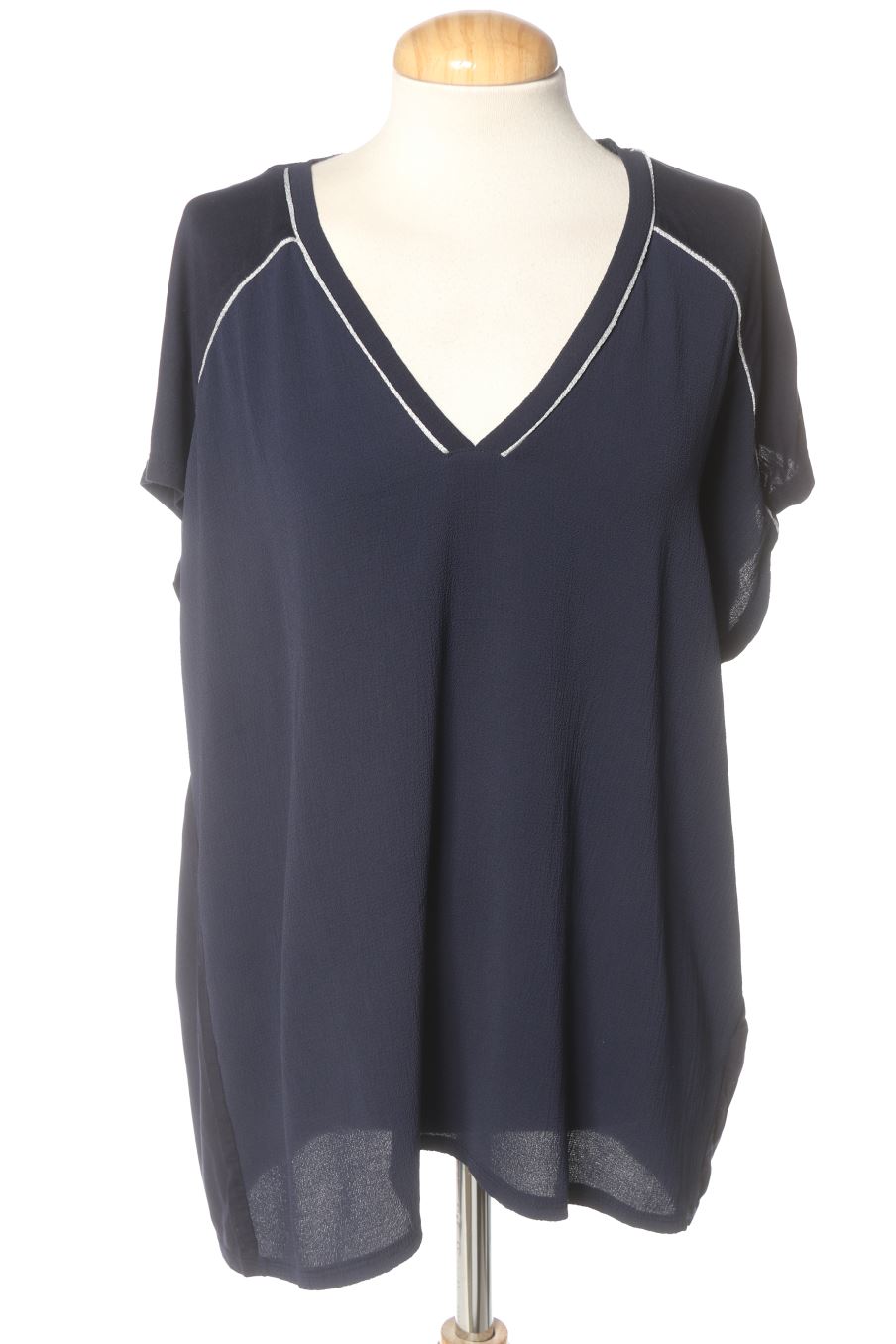 Blusa a maniche corte de Bréal Collection de la talla M, de color blu oltremare