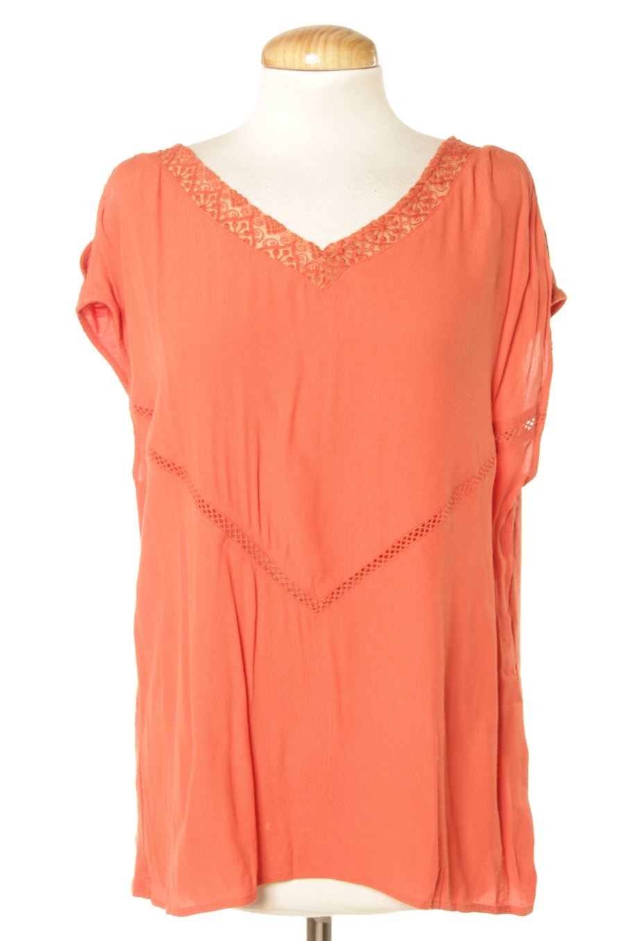 Blouse à manches courtes Bréal Collection de la taille S, de couleur corail