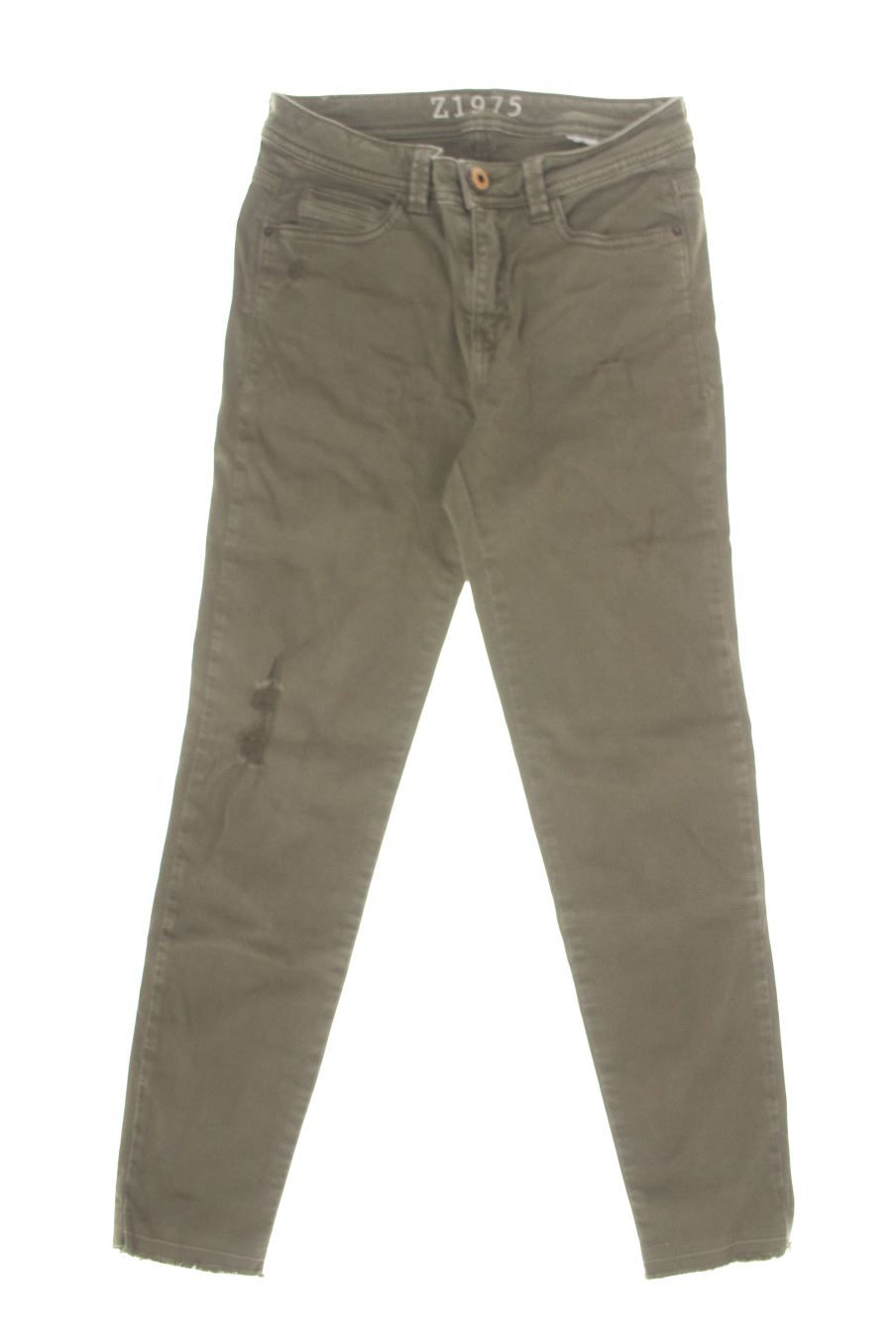 Jeans Zara de la taille 34, de couleur vert de denim