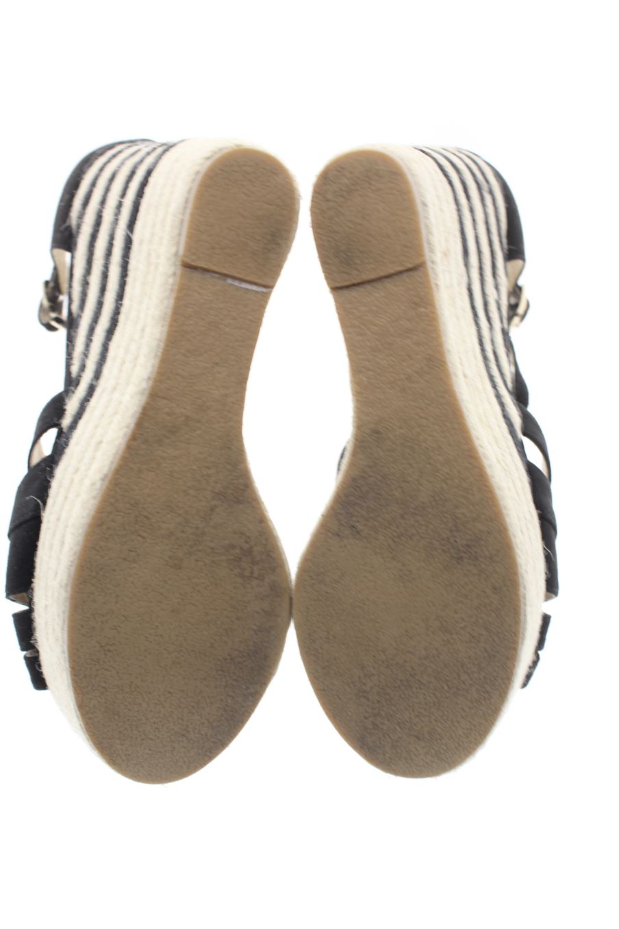 Sandalias tacon de Texto de la talla 35, de color negro de