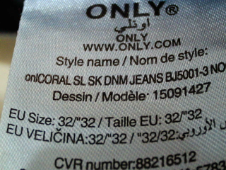 Vaquero de Only de la talla 42, de color azul de ropa vaquera
