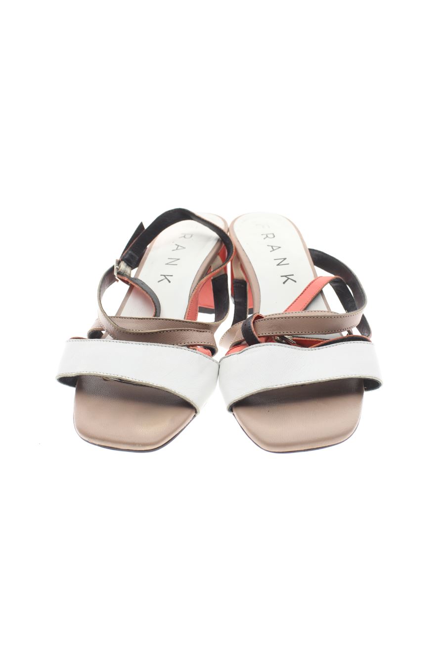 Sandalias tacon de Frank de la talla 37, de color rayas de