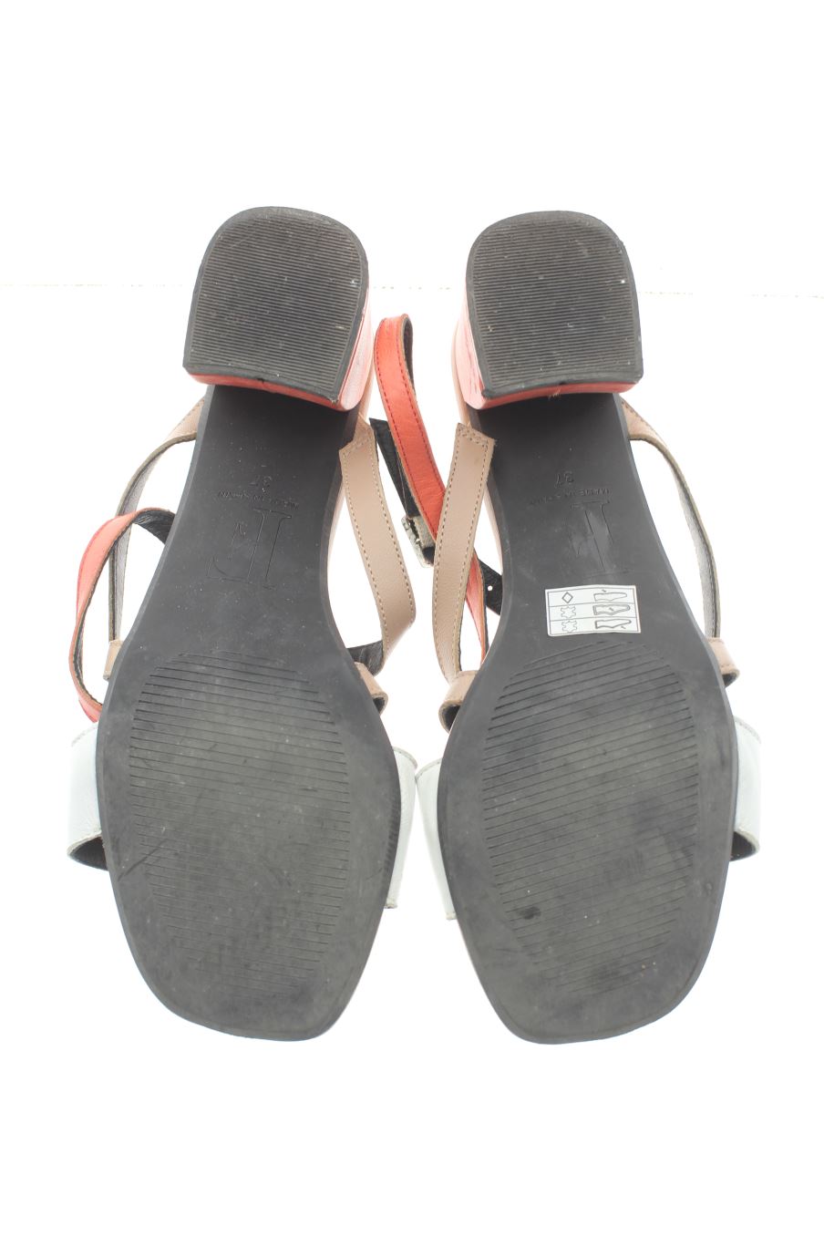 Sandalias tacon de Frank de la talla 37, de color rayas de