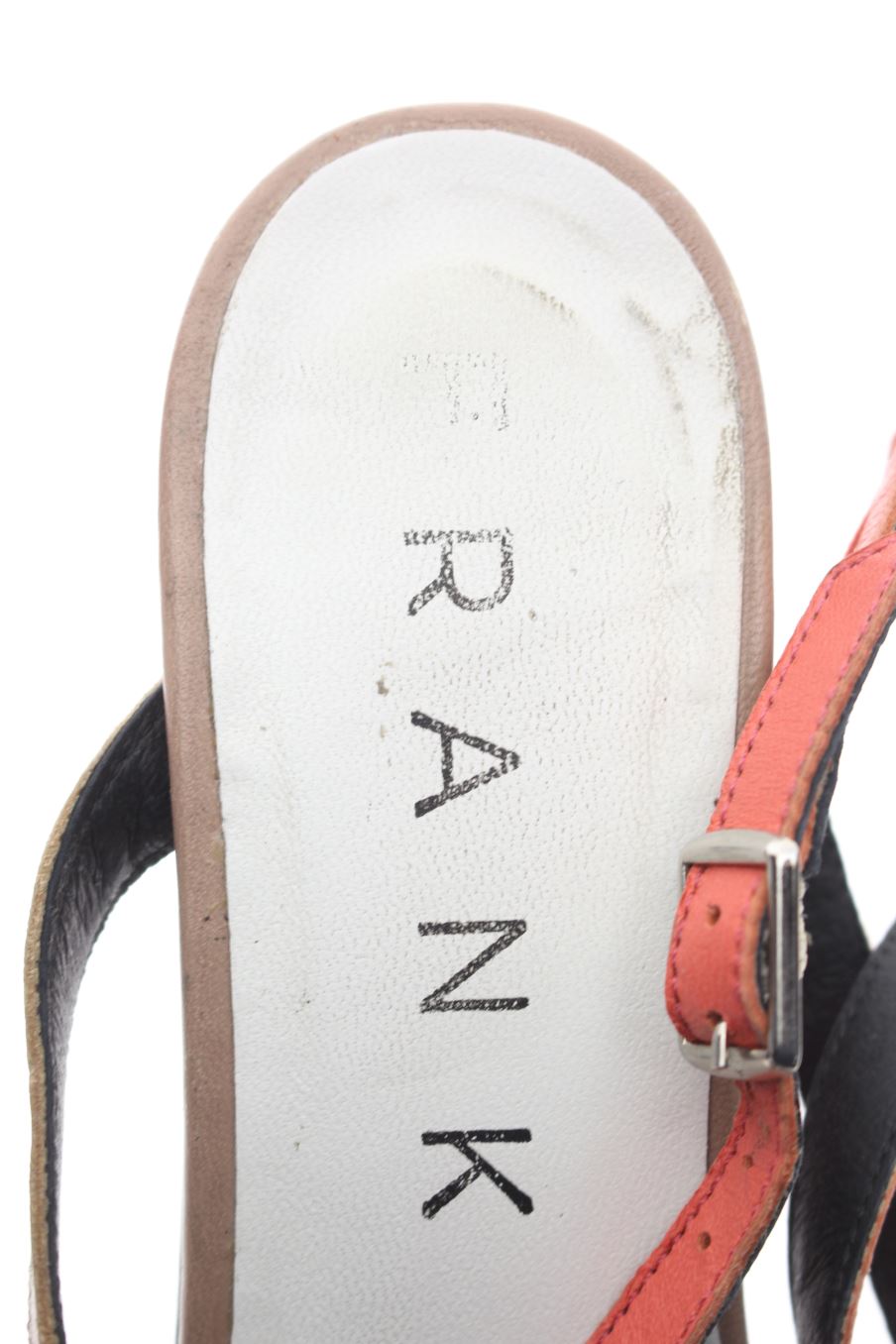 Sandalias tacon de Frank de la talla 37, de color rayas de