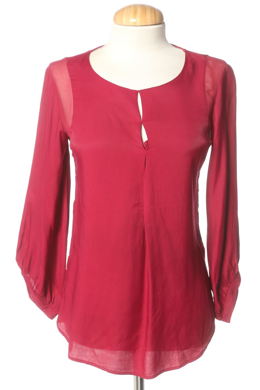 Blouse à manches longues Massimo Dutti de la taille XS, de couleur bordeaux