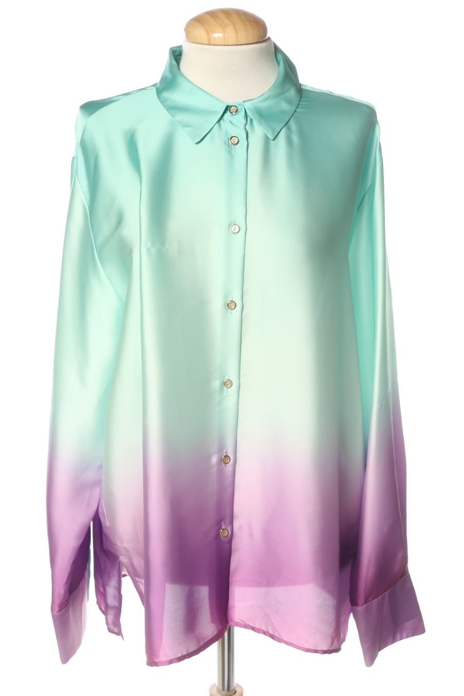 Chemise Zara de la taille XL, de couleur turquoise
