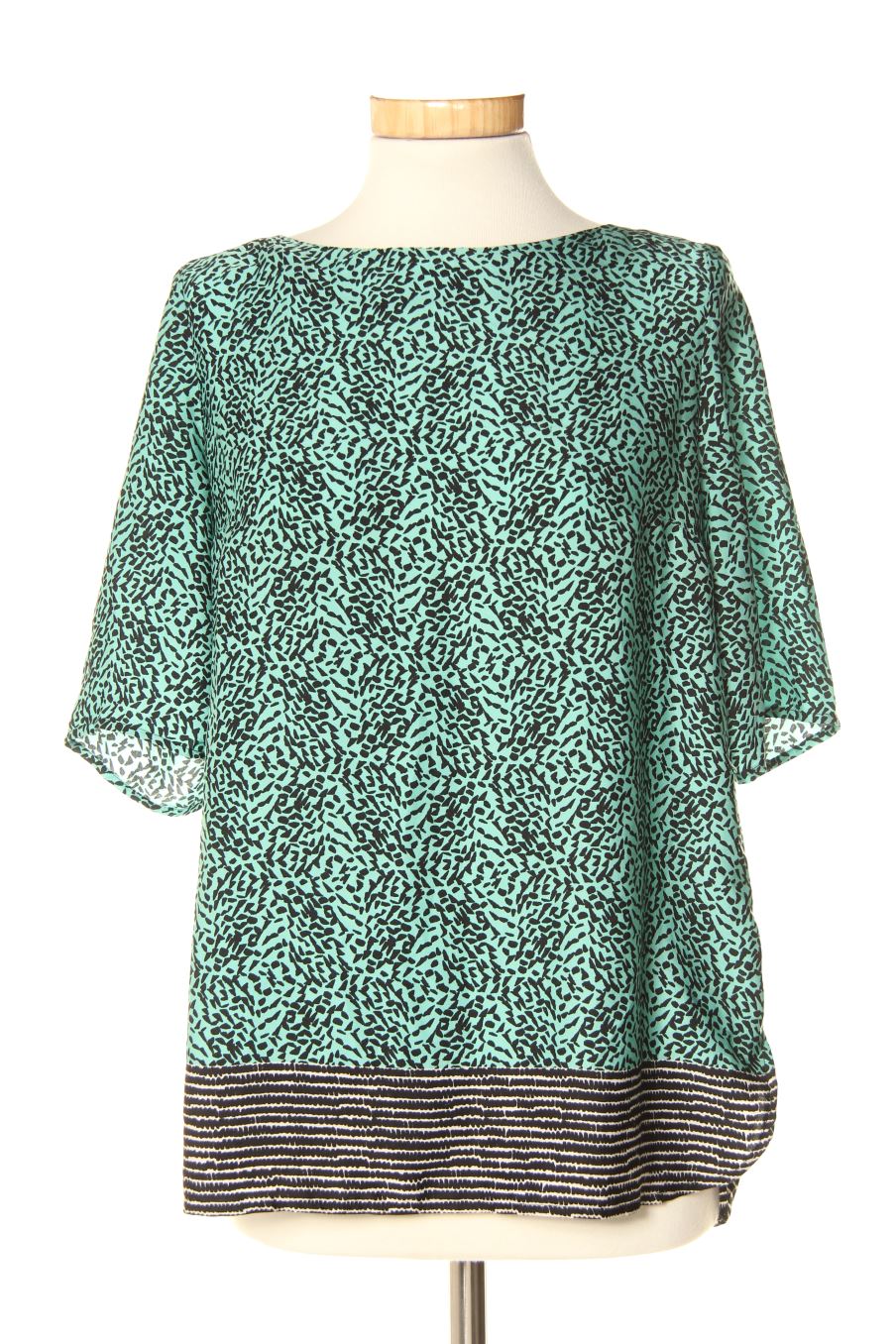 Blouse à manches courtes Camaieu de la taille 38, de couleur vert