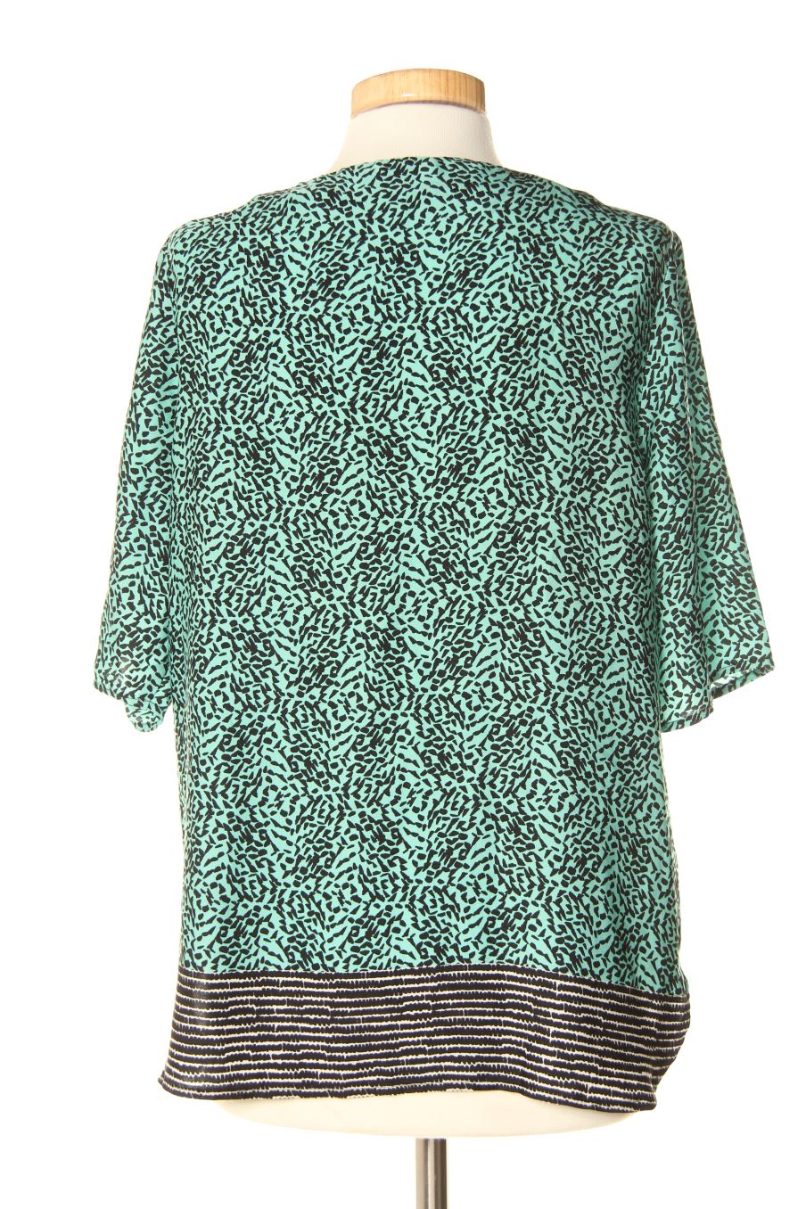 Blouse à manches courtes Camaieu de la taille 38, de couleur vert