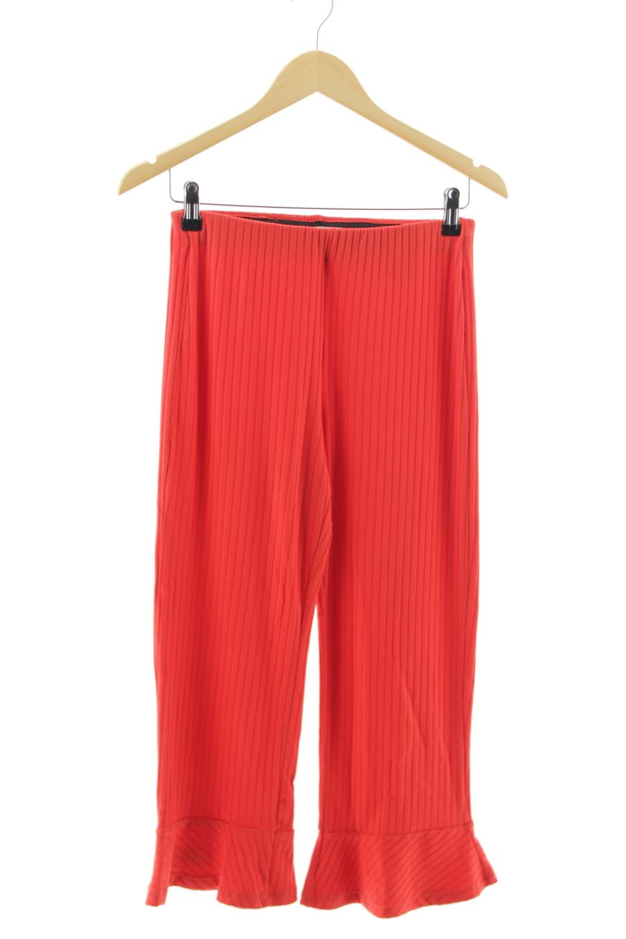 Pantalon Casual Zara de la taille S, de couleur rouge