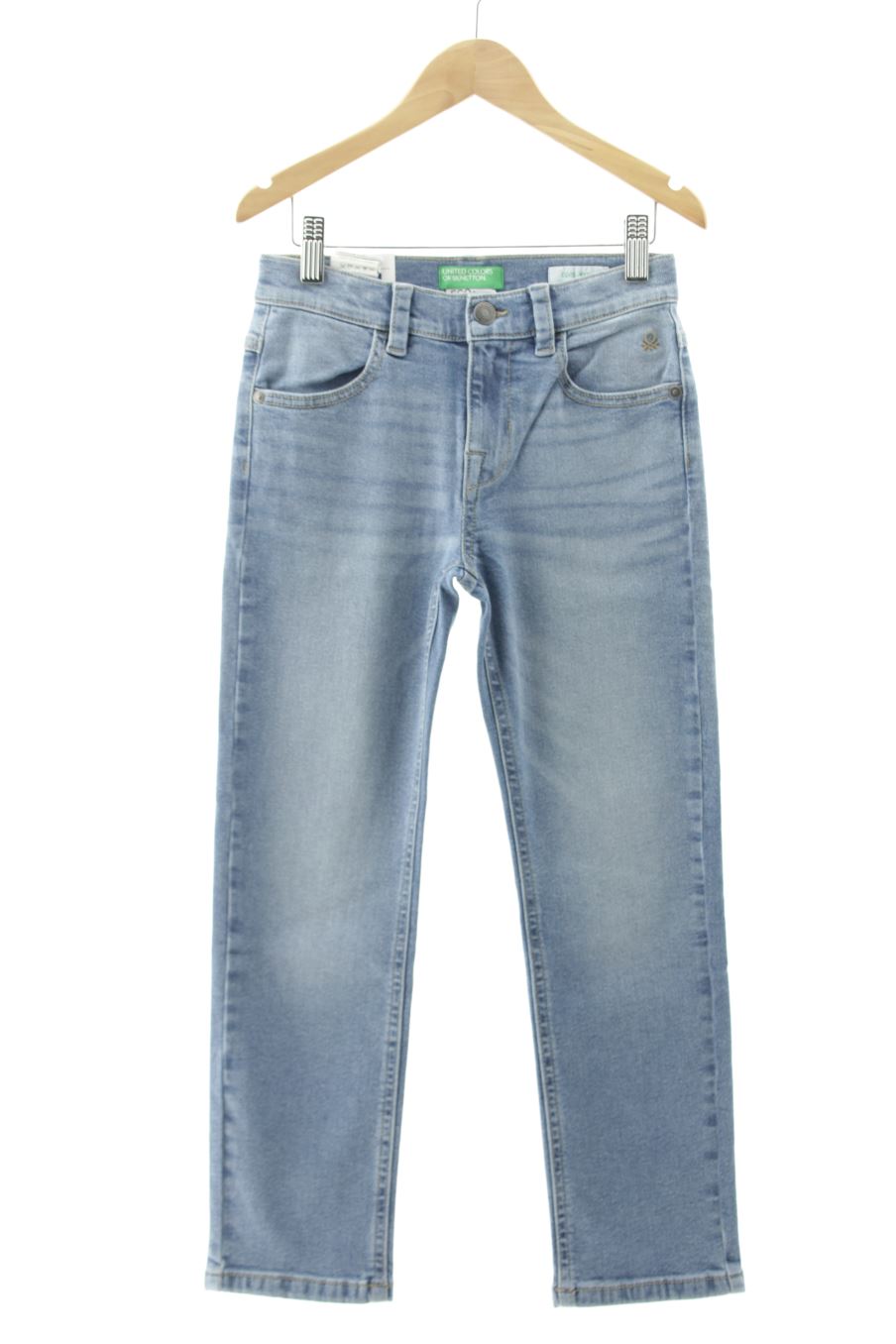 Jeans Benetton de la taille 7 ans de denim avec une étiquette
