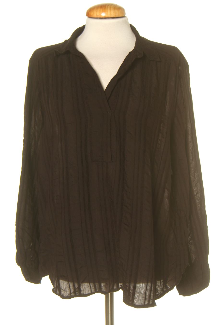 Blouse à manches longues Cortefiel de la taille M, de couleur noir