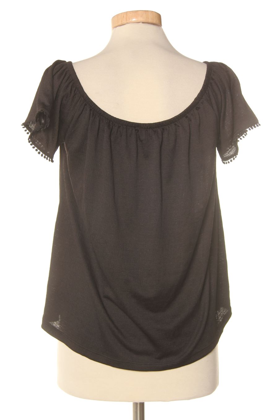 Blouse à manches courtes La Halle de la taille S, de couleur noir