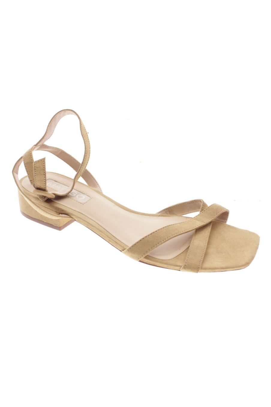 Sandalias planas de Mango de la talla 40, de color beige de