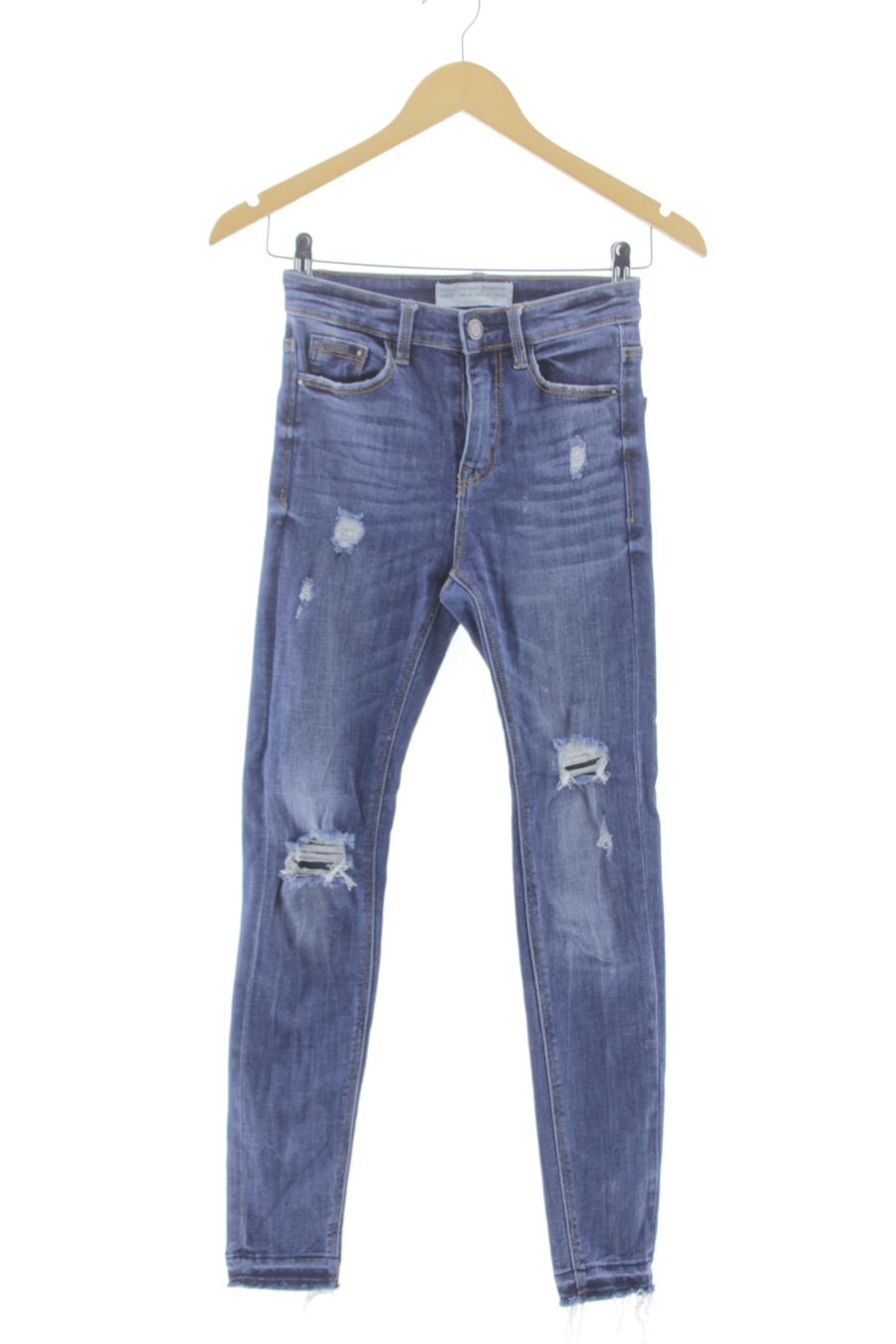 Vaquero de Stradivarius de la talla 32, de color azul de ropa vaquera