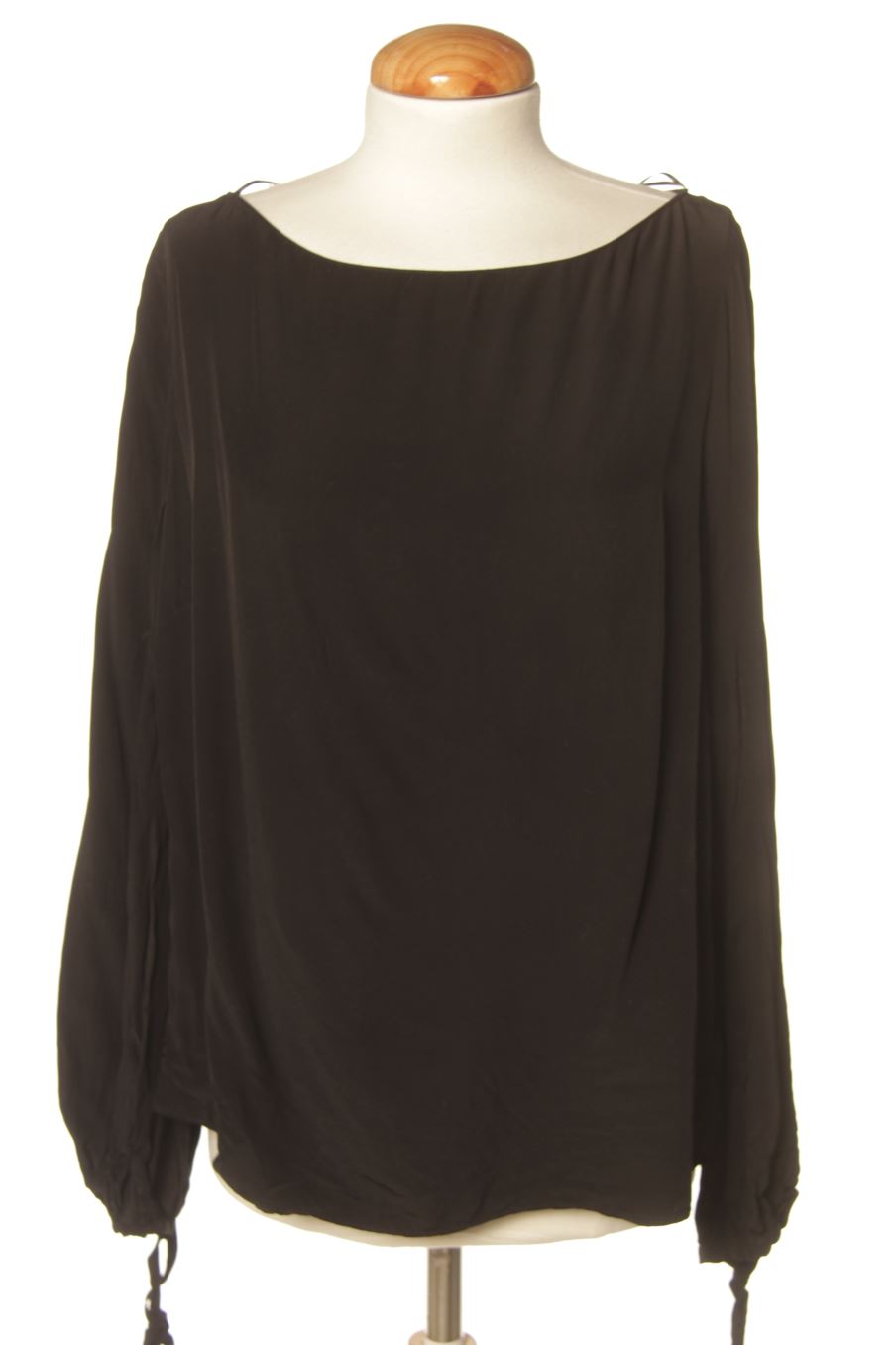 Blouse à manches longues Zara de la taille L, de couleur noir
