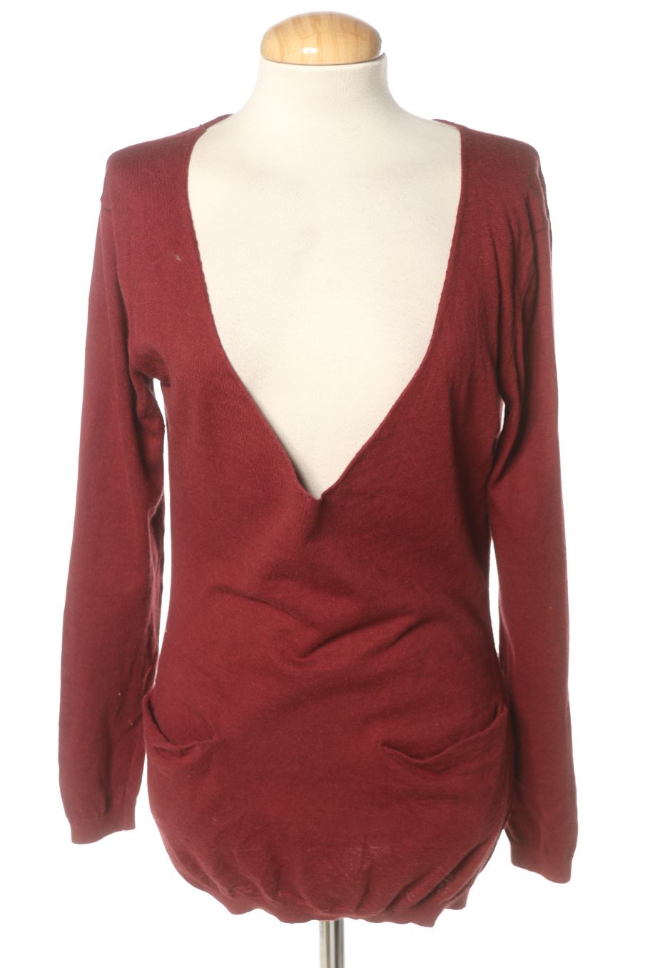 Pull Caramelo de la taille M, de couleur bordeaux de soie