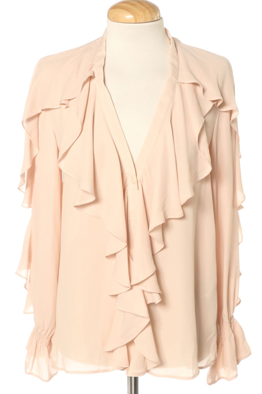 Blouse à manches longues Zara de la taille XS, de couleur rose