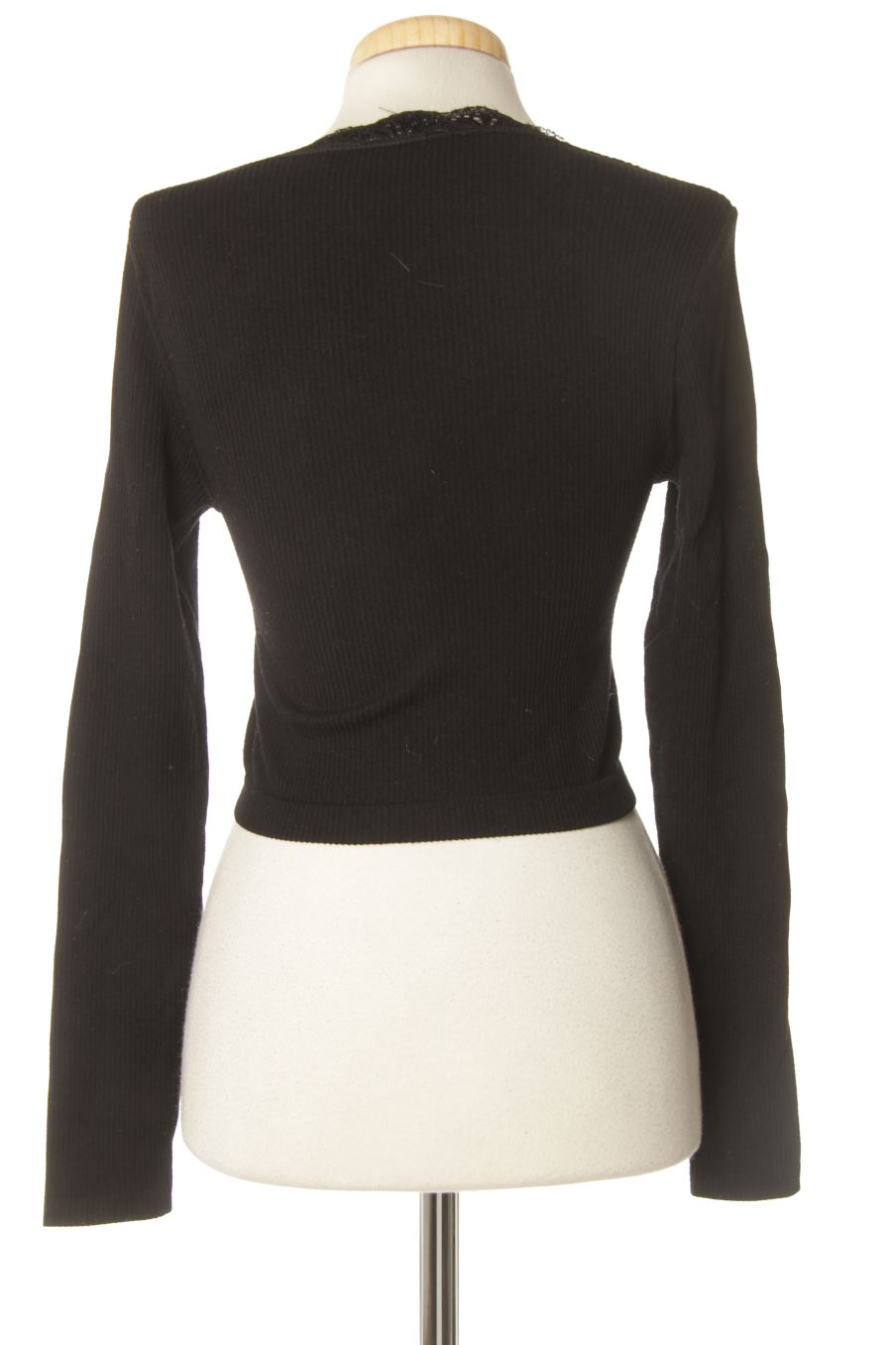 Camiseta manga larga de Stradivarius de la talla XS, de color negro