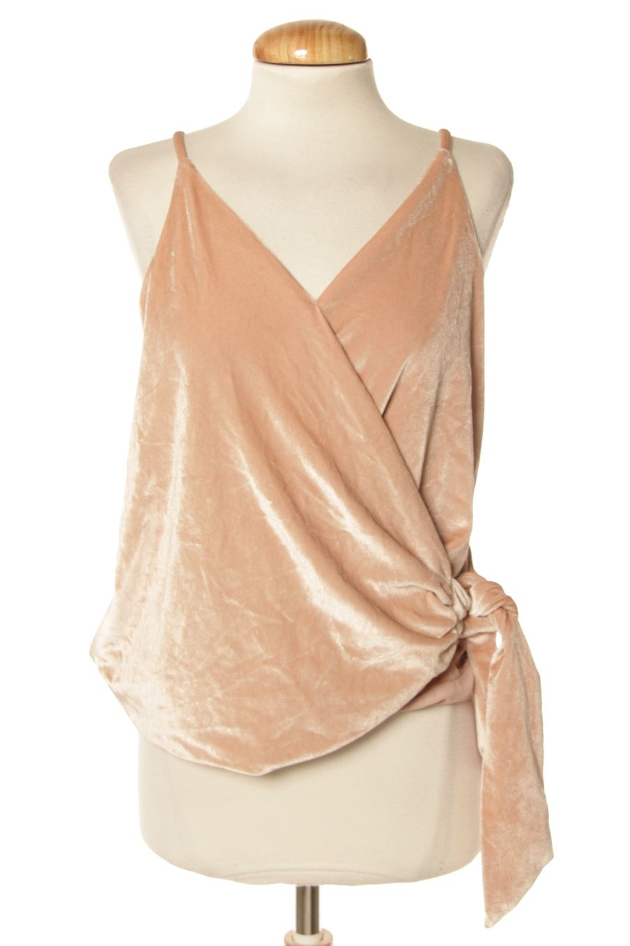 Aufwändiges Top von River island Größe XS, Farbe Rosa, aus Samt für