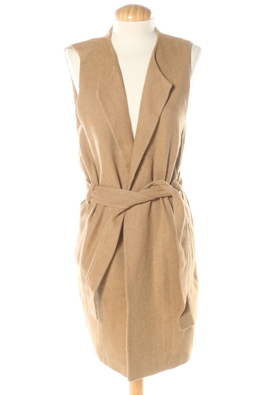 Chaleco de tela de Massimo Dutti de la talla M, de color marrón