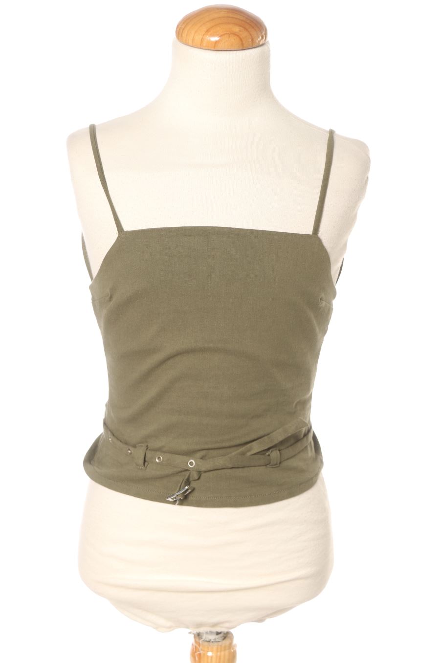 Top de Pull & Bear de la talla XS, de color verde