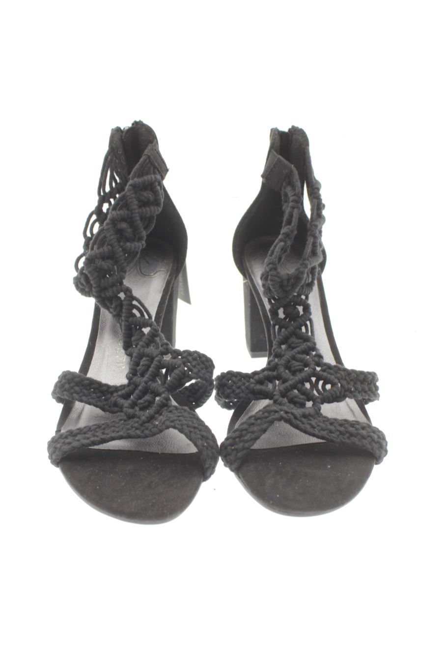 Sandalias tacon de Marco Tozzi de la talla 36, de color negro de