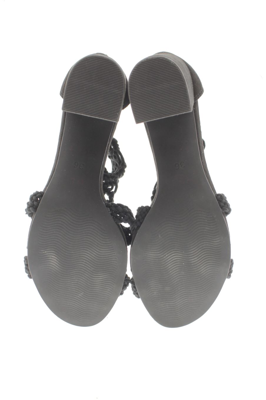 Sandalias tacon de Marco Tozzi de la talla 36, de color negro de