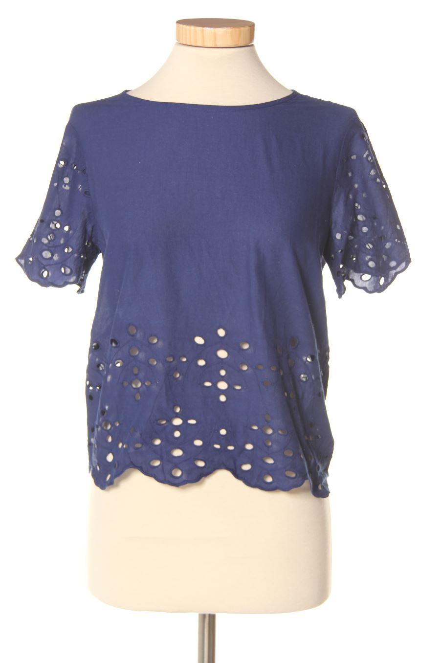 Kurzärmelige Bluse von Bizzbee Größe S, Farbe Marineblau, für