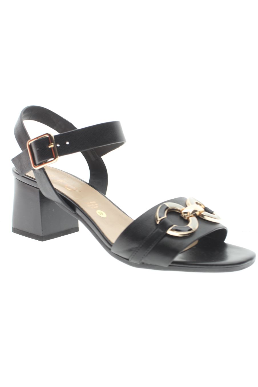 Sandalias tacon de REPO de la talla 39, de color negro de