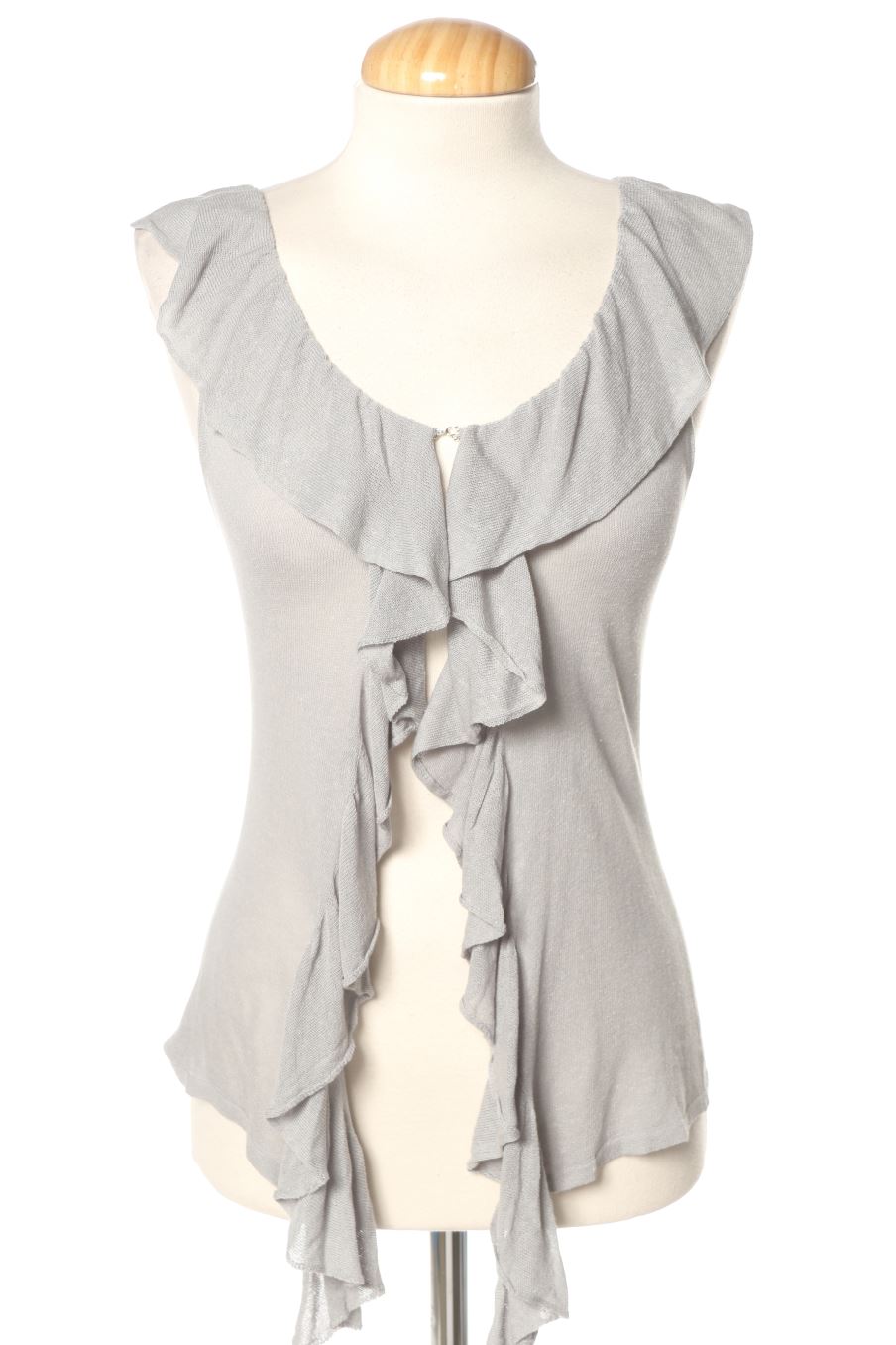 Blusa de manga corta de Pull & Bear de la talla M, de color gris