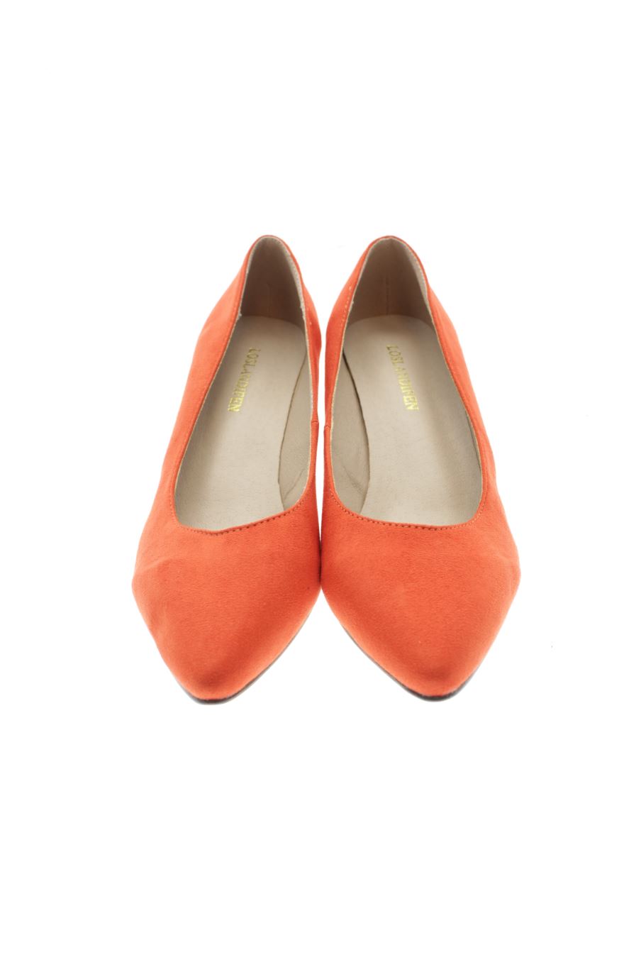 Zapatos de tacon de LOSLANDIFEN de la talla 35, de color naranja de