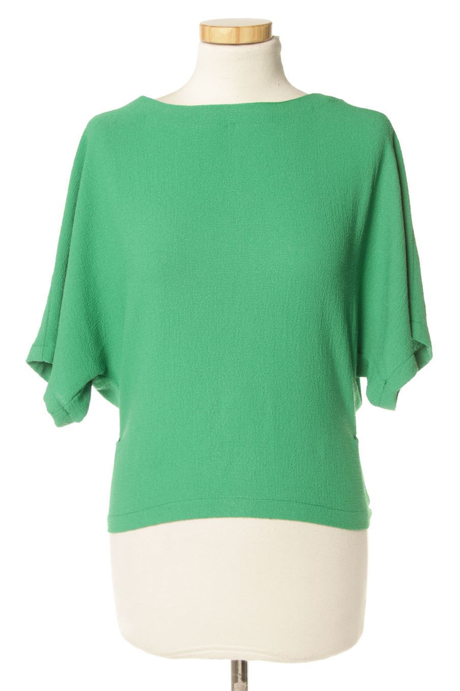 Blusa de manga corta de Zara de la talla M, de color verde